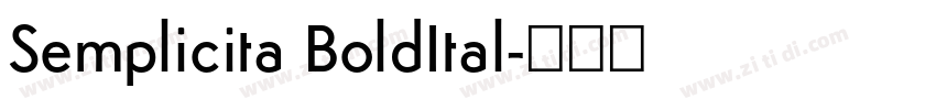 Semplicita BoldItal字体转换